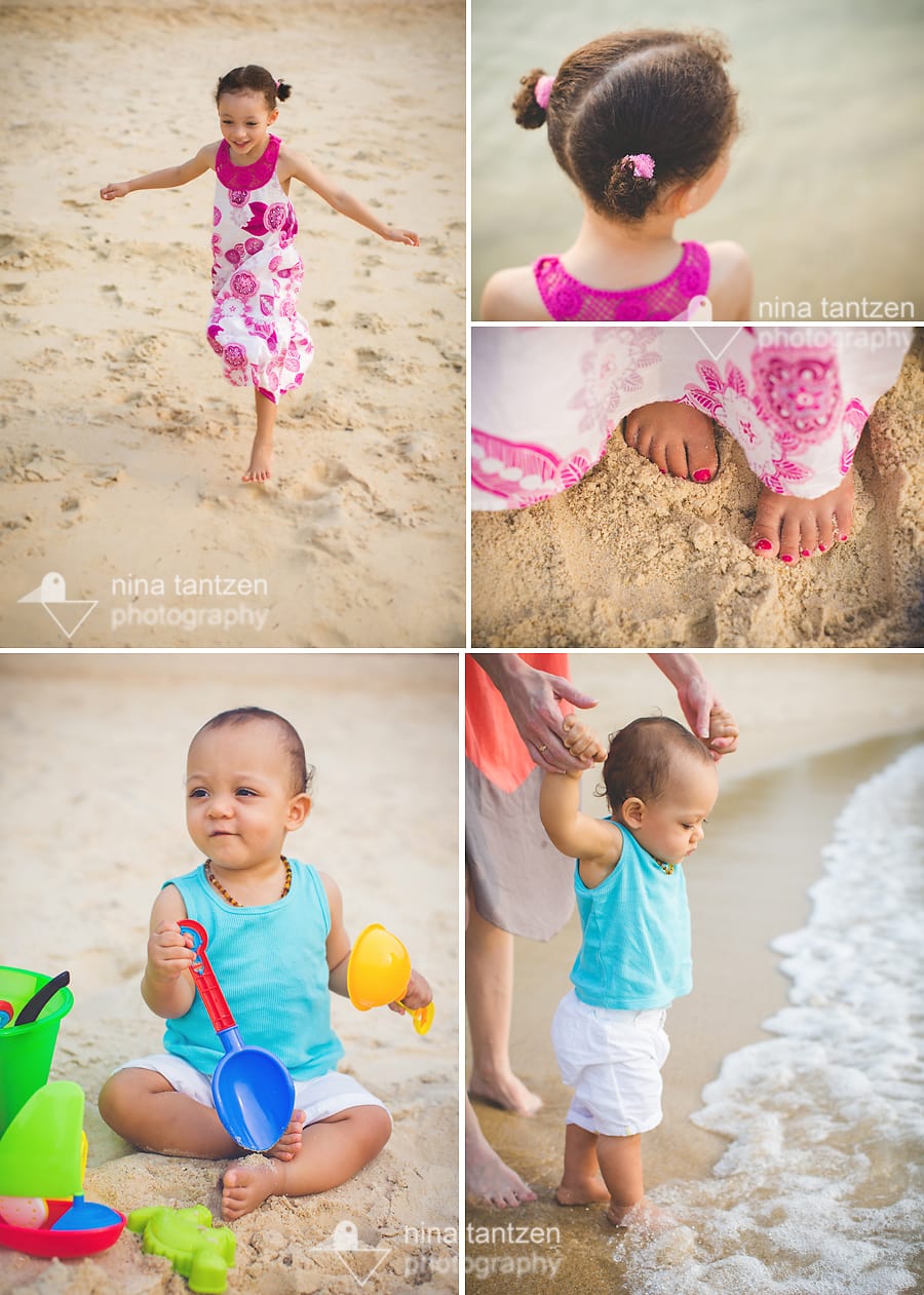 family portraiture on a beach in singapore